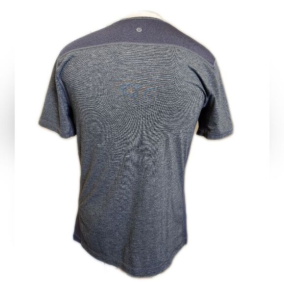 Lululemon heathered gray two tone short sleeved tee t-shirt, fits like M - Picture 3 of 4